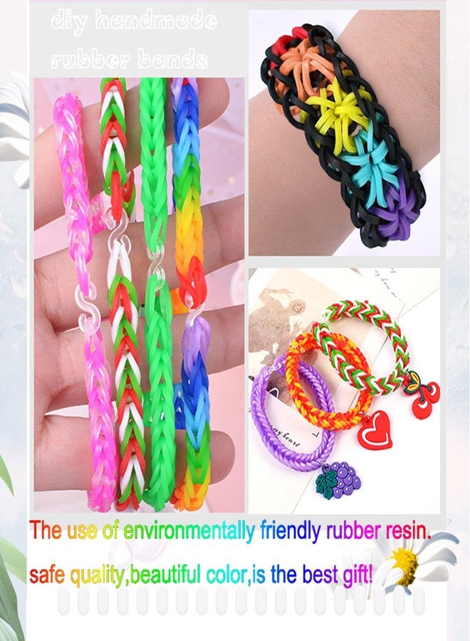 LOVNBHELP 8000+ Loom Rubber Bands Unique Bright Colors DIY Craft Gift Loom Bracelet Refill Kit for Boy and Girl/White - Image 5